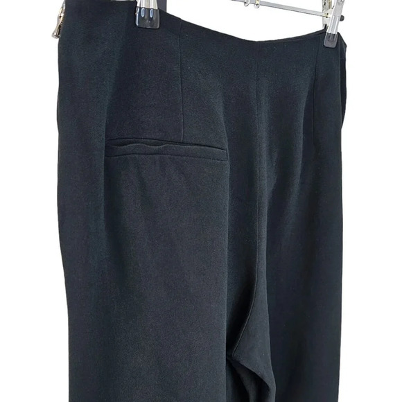 Roland Mouret Womens Wide Leg Twist Front Layered Pants Size 10 Black - Picture 6 of 13